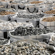 Natural decorative pebbles and rocks for landscaping