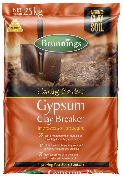 Gypsum clay breaker for soil and lawn preparation