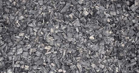 Black dyed midnight mulch for a contemporary garden look