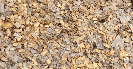 Wood chip mulch for native gardens