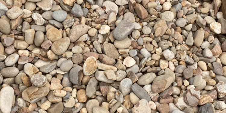 River pebbles for garden beds and rock gardens