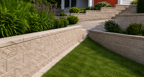Tasman blocks for retaining walls