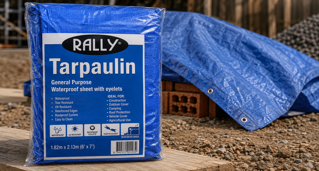 Waterproof tarpaulins for equipment and worksites