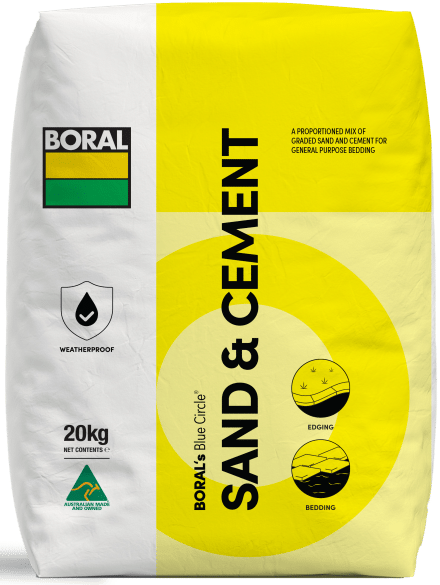 Sand and cement mix for bricklaying and rendering