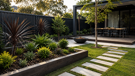 Homeowner planning a garden project with Wilton Sand & Soil